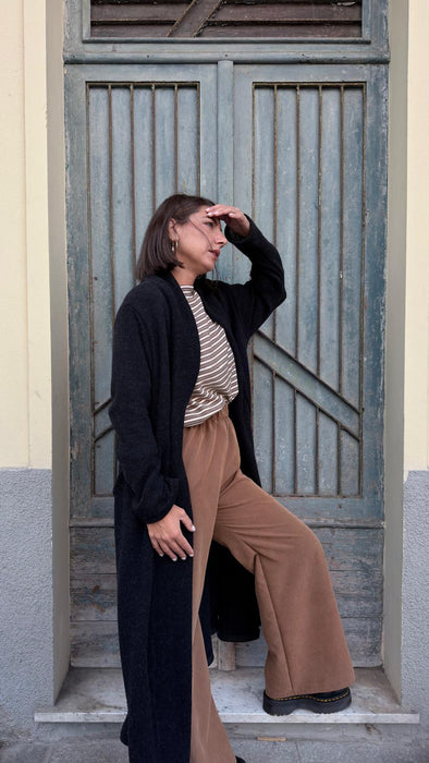 Cardigan Marinella in lana nera
