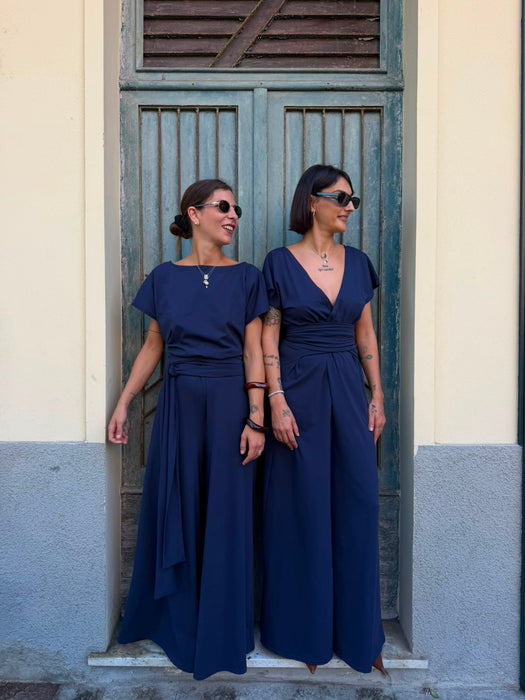 Tuta Magda in jersey blu notte