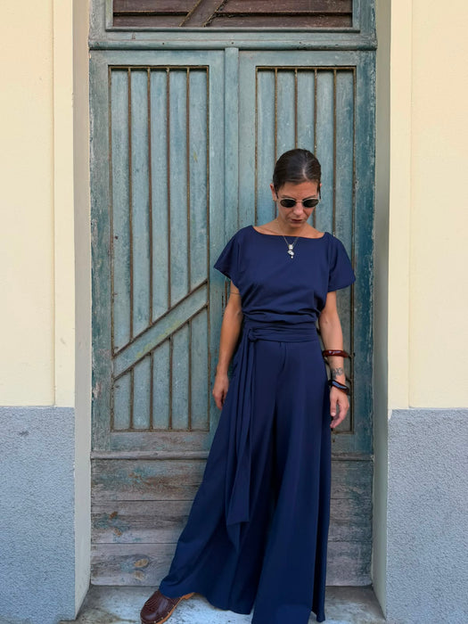 Tuta Magda in jersey blu notte