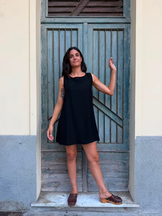 Abito Michele in viscosa nero