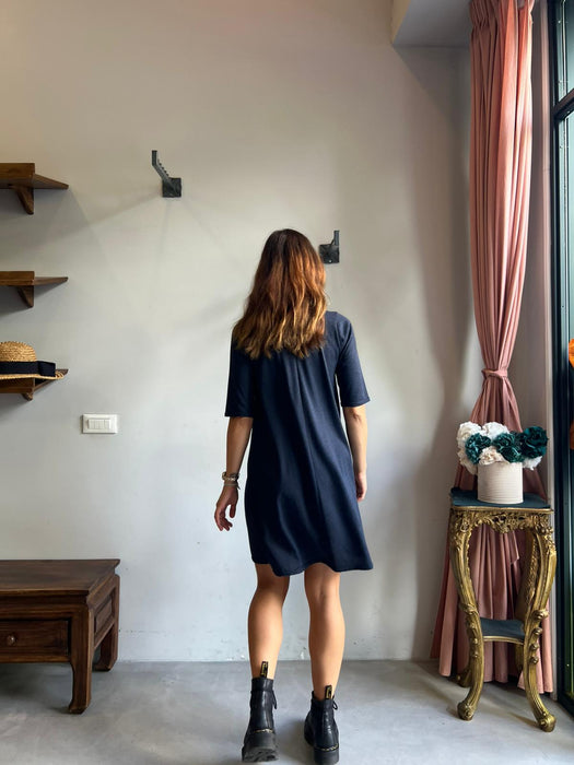 Abito Ada in jersey blu melange