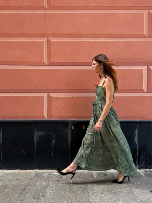 Abito Barbara in jersey verde