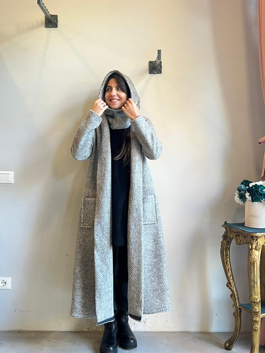 Capospalla Marinella lungo spigato grigio