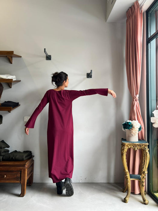 Abito Cristiana lungo magenta