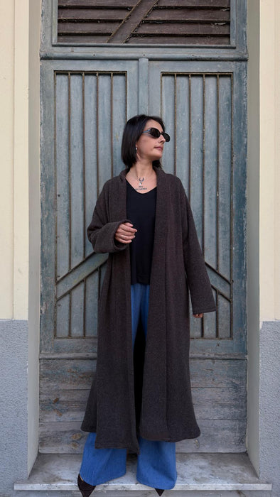 Cardigan Marinella in lana marrone