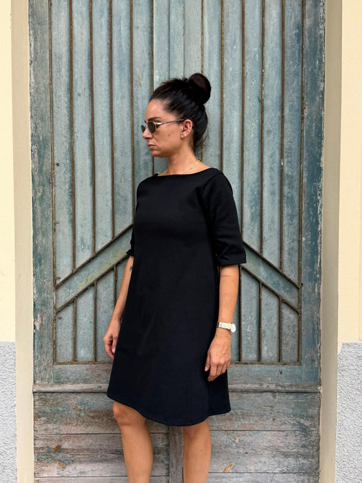 Abito Ada in punto Milano nero