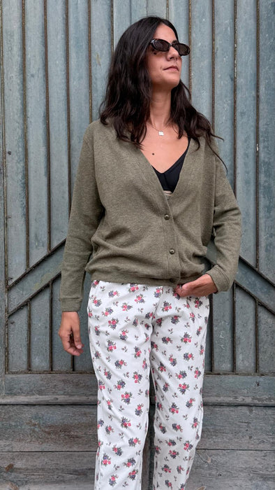 Cardigan Rebecca verde salvia