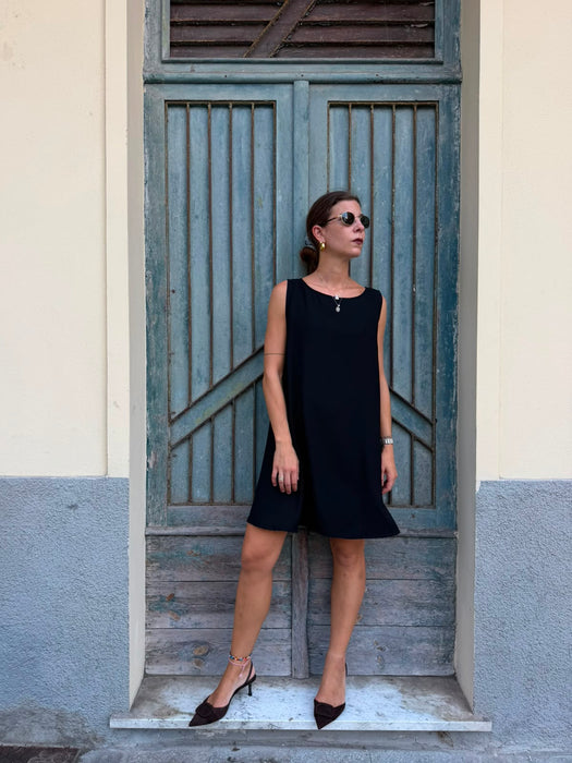 Abito Michele in viscosa nero