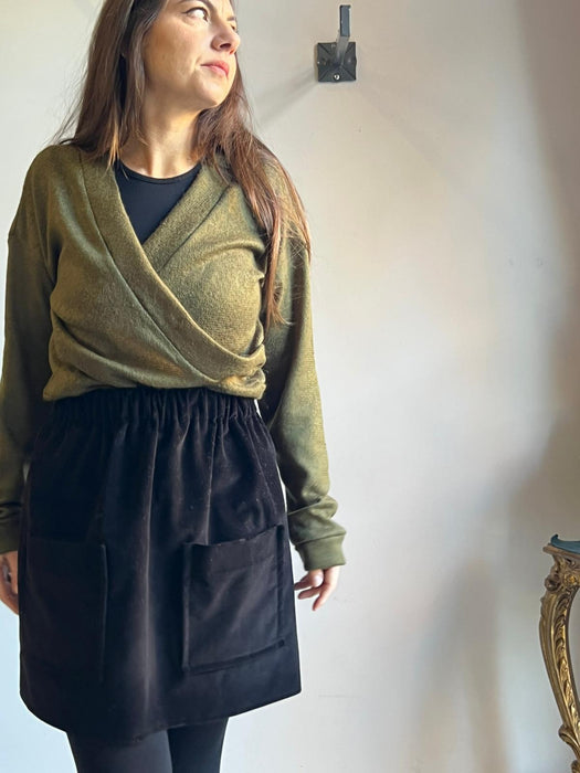 Gonna Luca in velluto nero