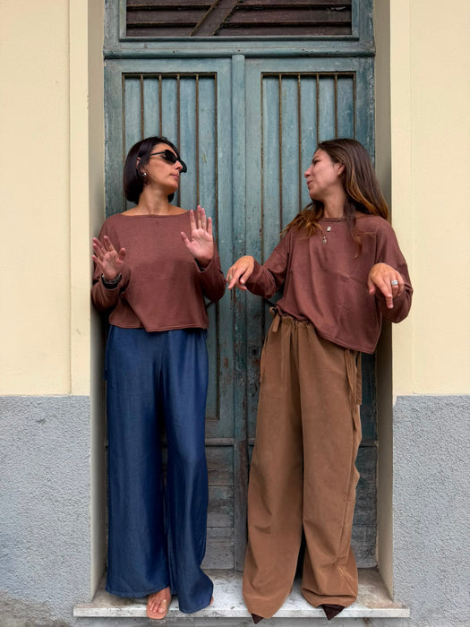 Maglia Deborah in maglina color cammello