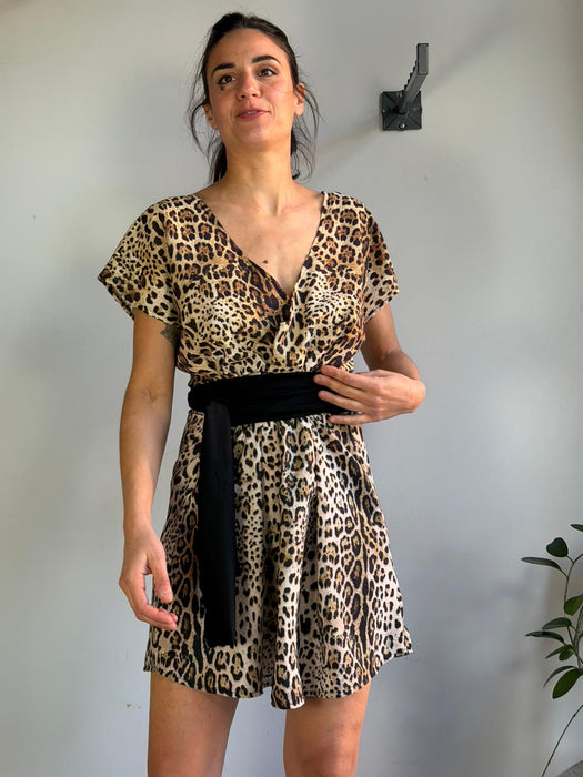 Abito corto Magda leopardato