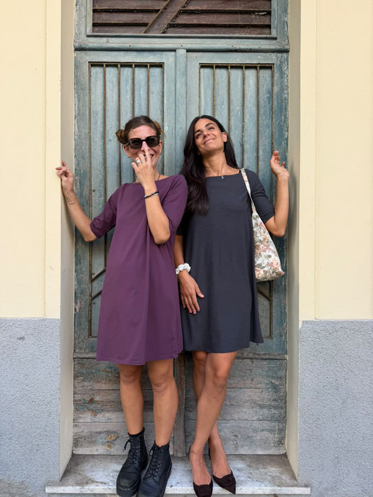 Abito Ada in jersey vinaccia scuro