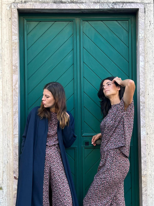 Pantaloni Mia in viscosa a fiori