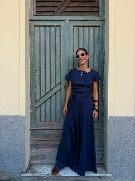 Tuta Magda in jersey blu notte