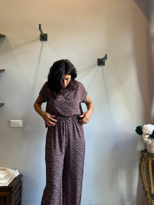 Pantaloni Mia in viscosa a fiori