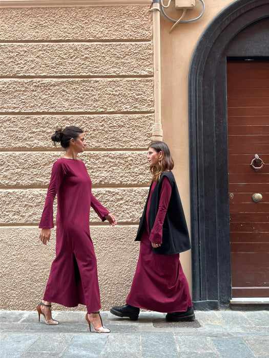 Abito Cristiana lungo magenta