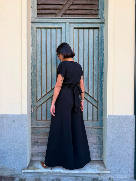 Tuta Magda in jersey nero