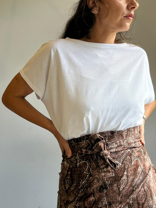 Gonna Matilda corta in fantasia damascata