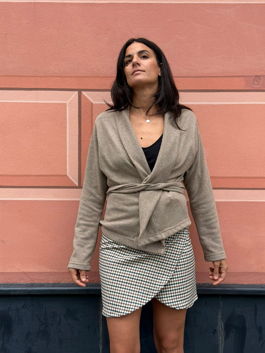 Cardigan Romeo in cashmere beige