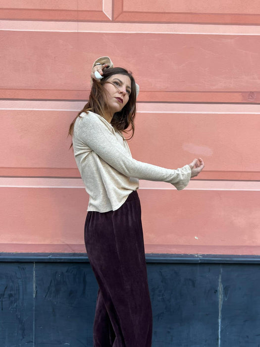 Maglia Basica burro mélange