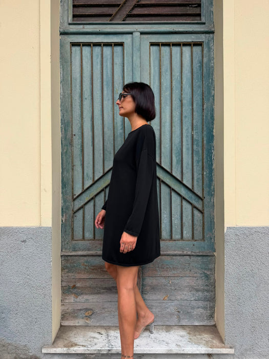 Abito Deborah in cotone nero