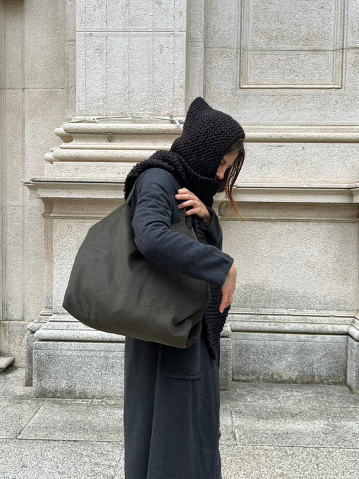 Borsa in velluto verdone