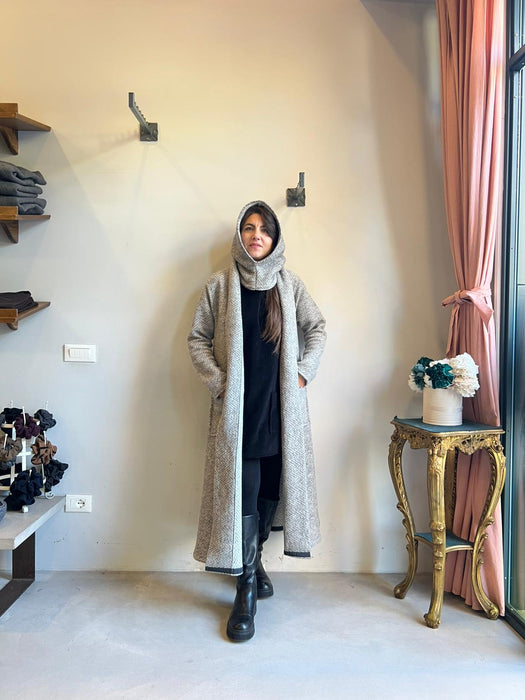 Capospalla Marinella lungo spigato grigio