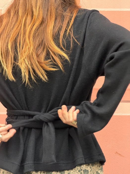 Cardigan Romeo in cashmere nero