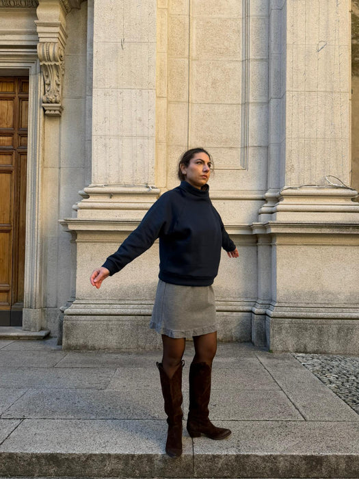 Felpa Alice in cotone blu navy