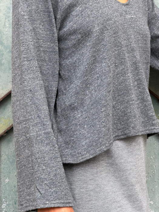 Maglioncino Frida in maglina grigio mélange